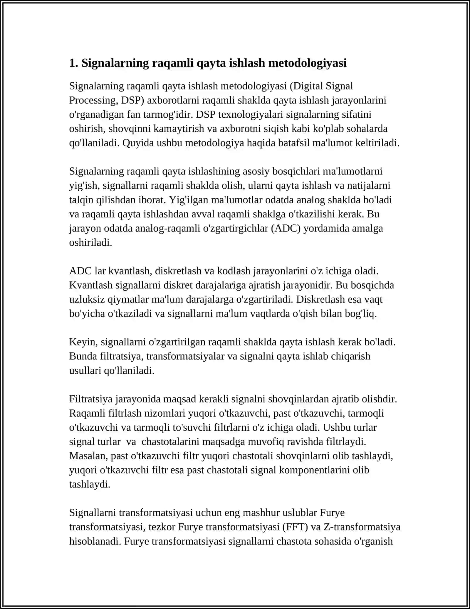 SIGNALLARNI RAQAMLI QAYTA ISHLASHIDA SONLI KETMA KETLIKLARNING TATBIQLARI 4