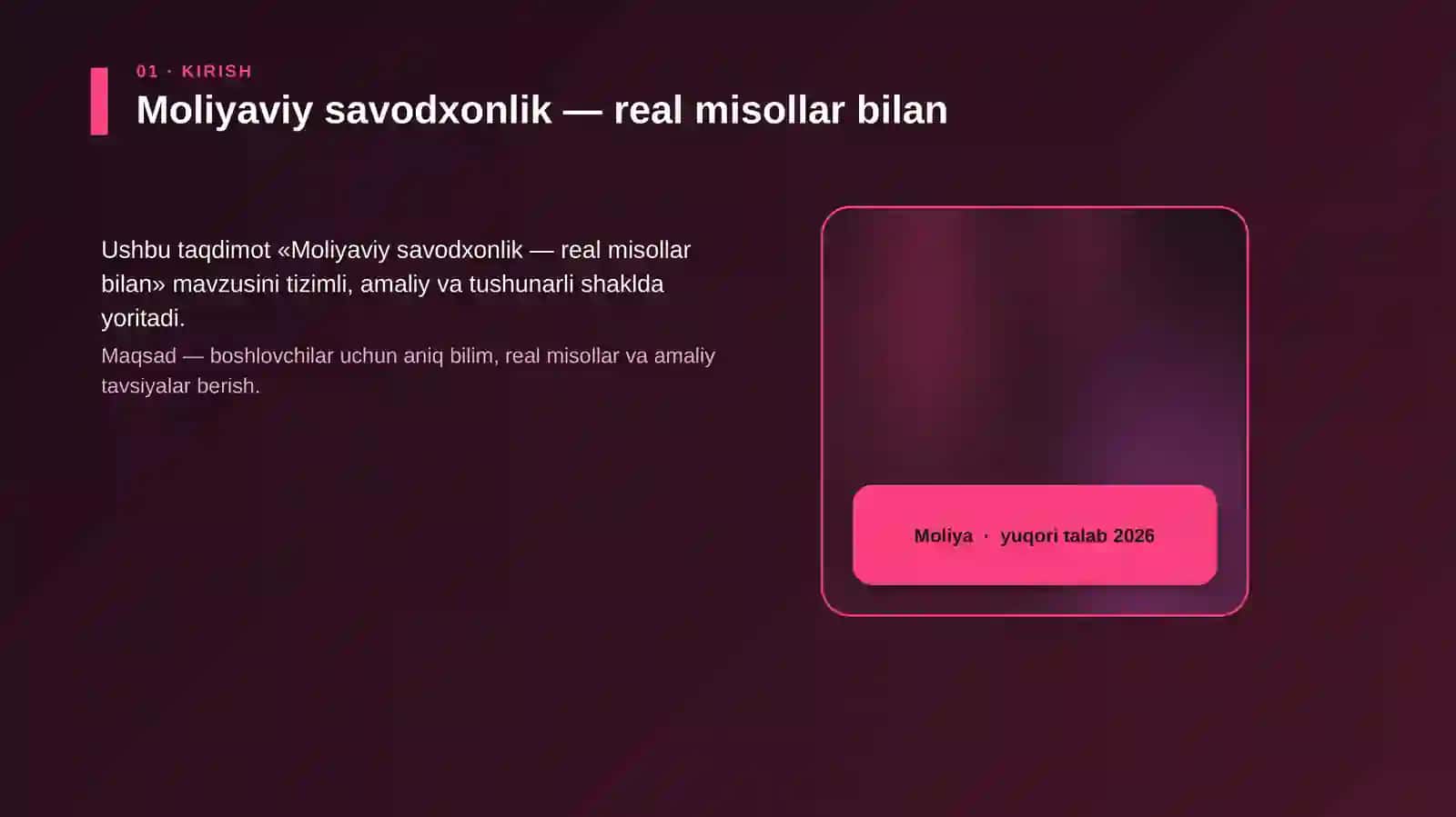 Moliyaviy savodxonlik — real misollar bilan 4