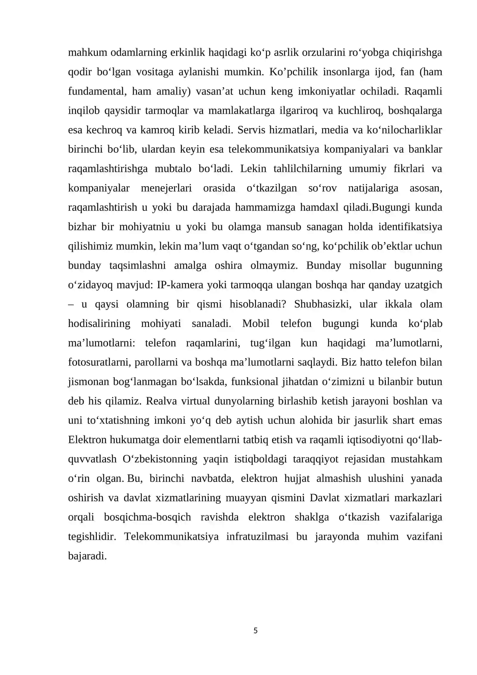 Qo`shimcha texnologiyalar 4