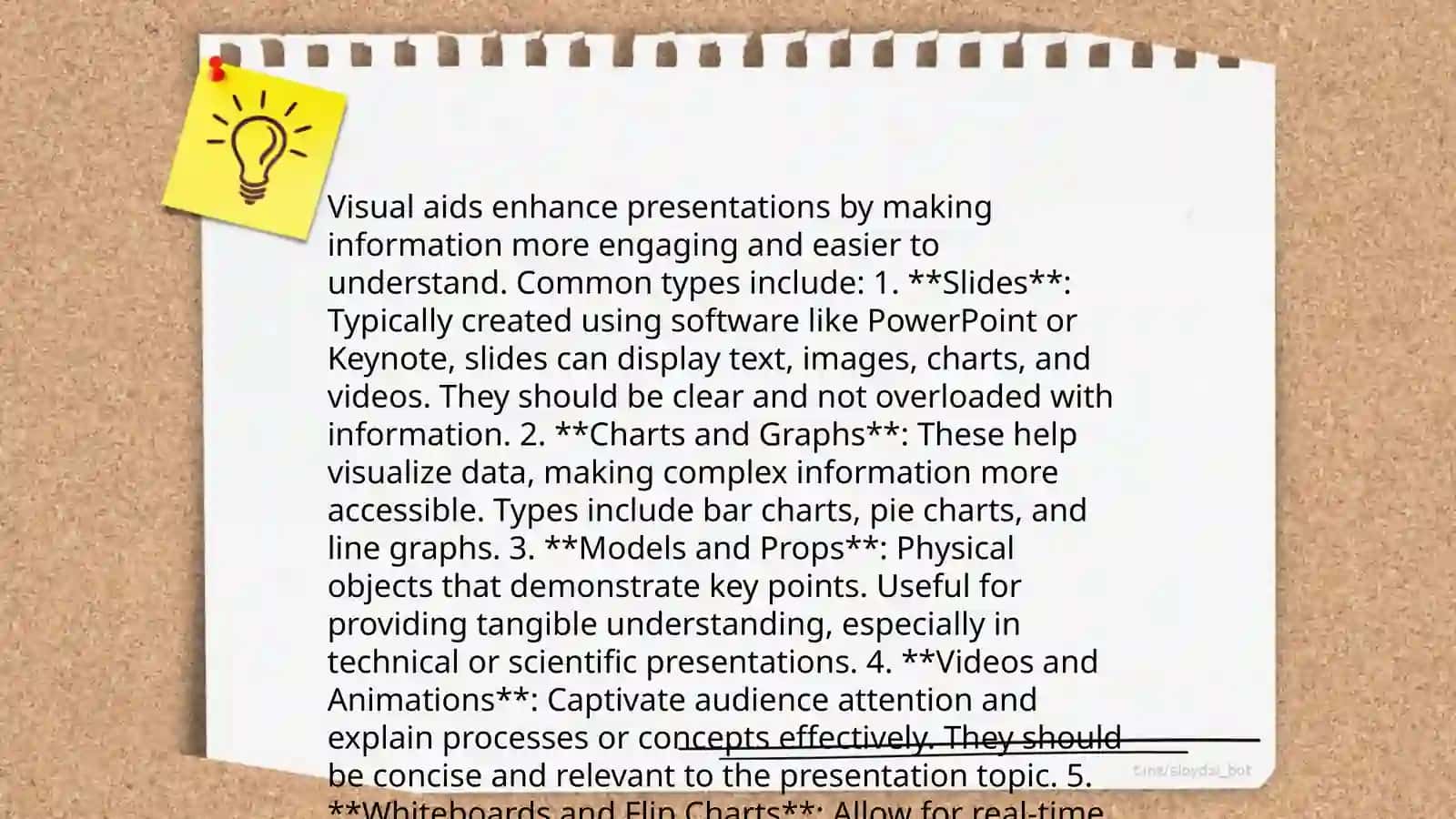 Using visuals during your speech 4