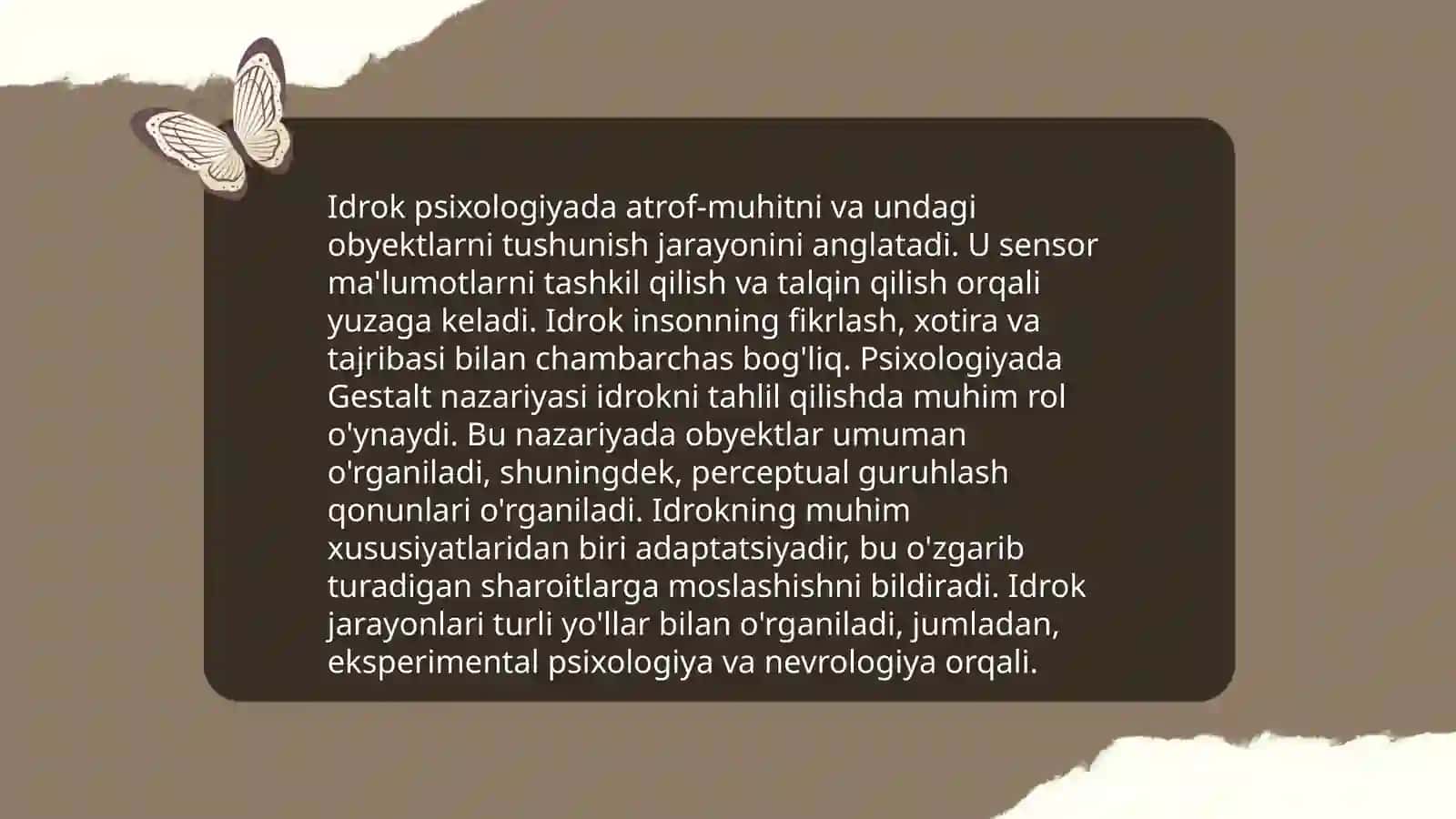 Idrok haqida tushuncha va uning xususiyatlari 4
