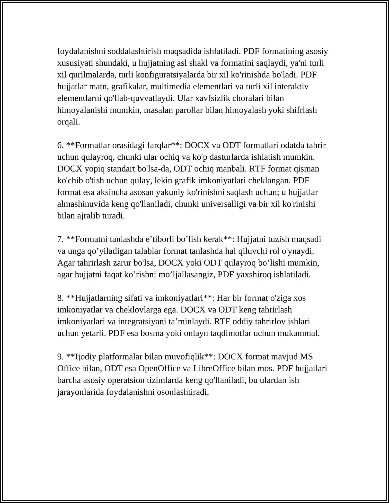 ELEKTRON HUJJATLARNI FORMATLASH VA PDF BILAN ISHLASH 4