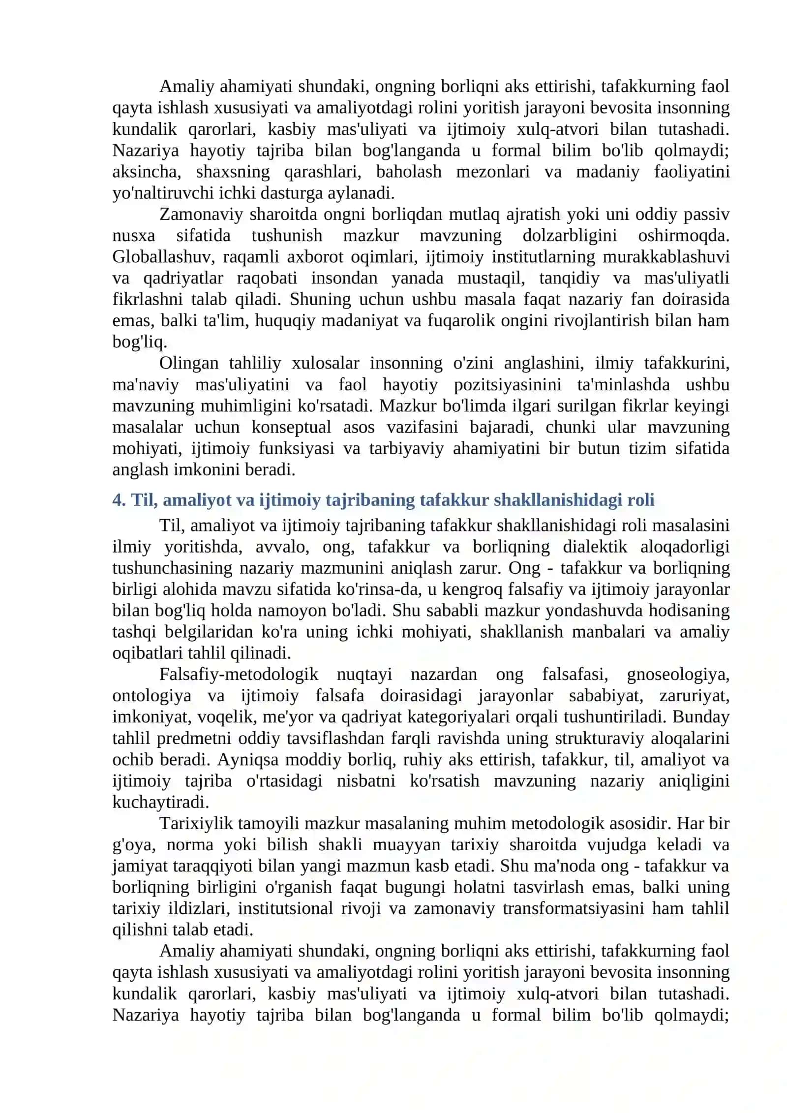 Ong - Tafakkur va Borliqning Birligi 4