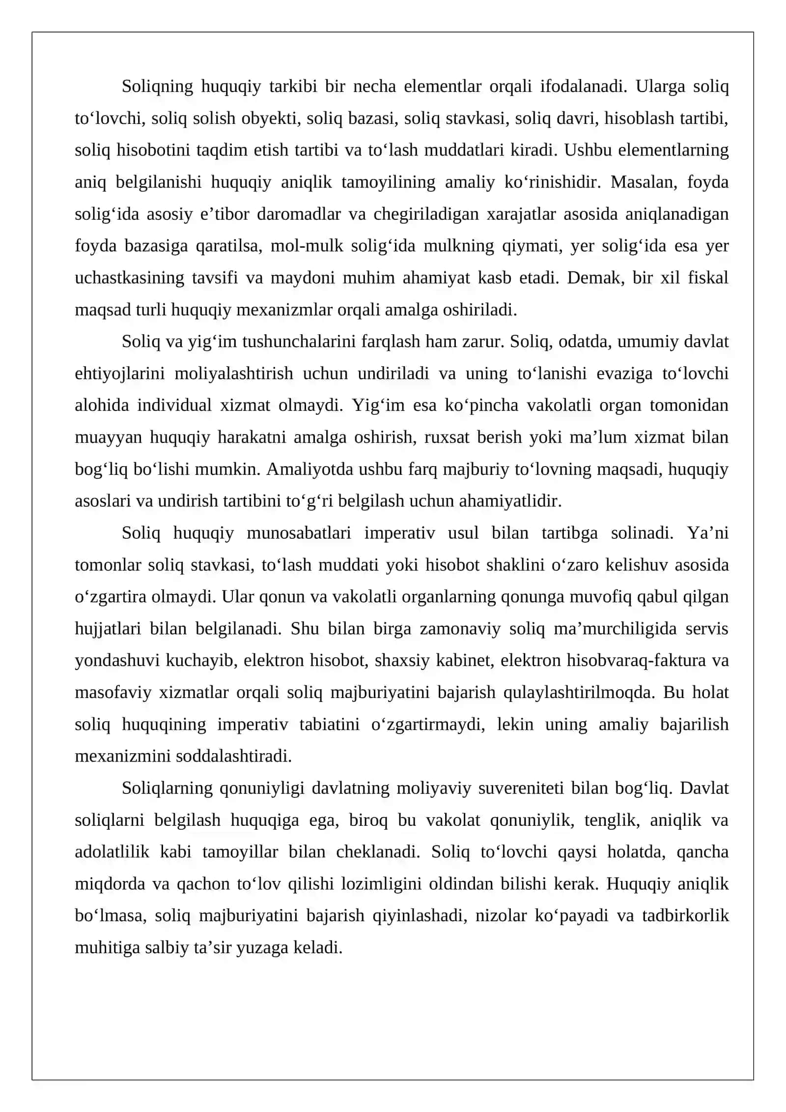 Soliq funksiyalari va tasnifi. 4