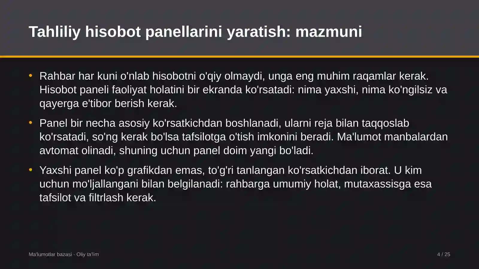 avtomobillarga gaz to'ldirish shoxobchalarida tahliliy hisobot panellarini dashboard yaratish 5221 4