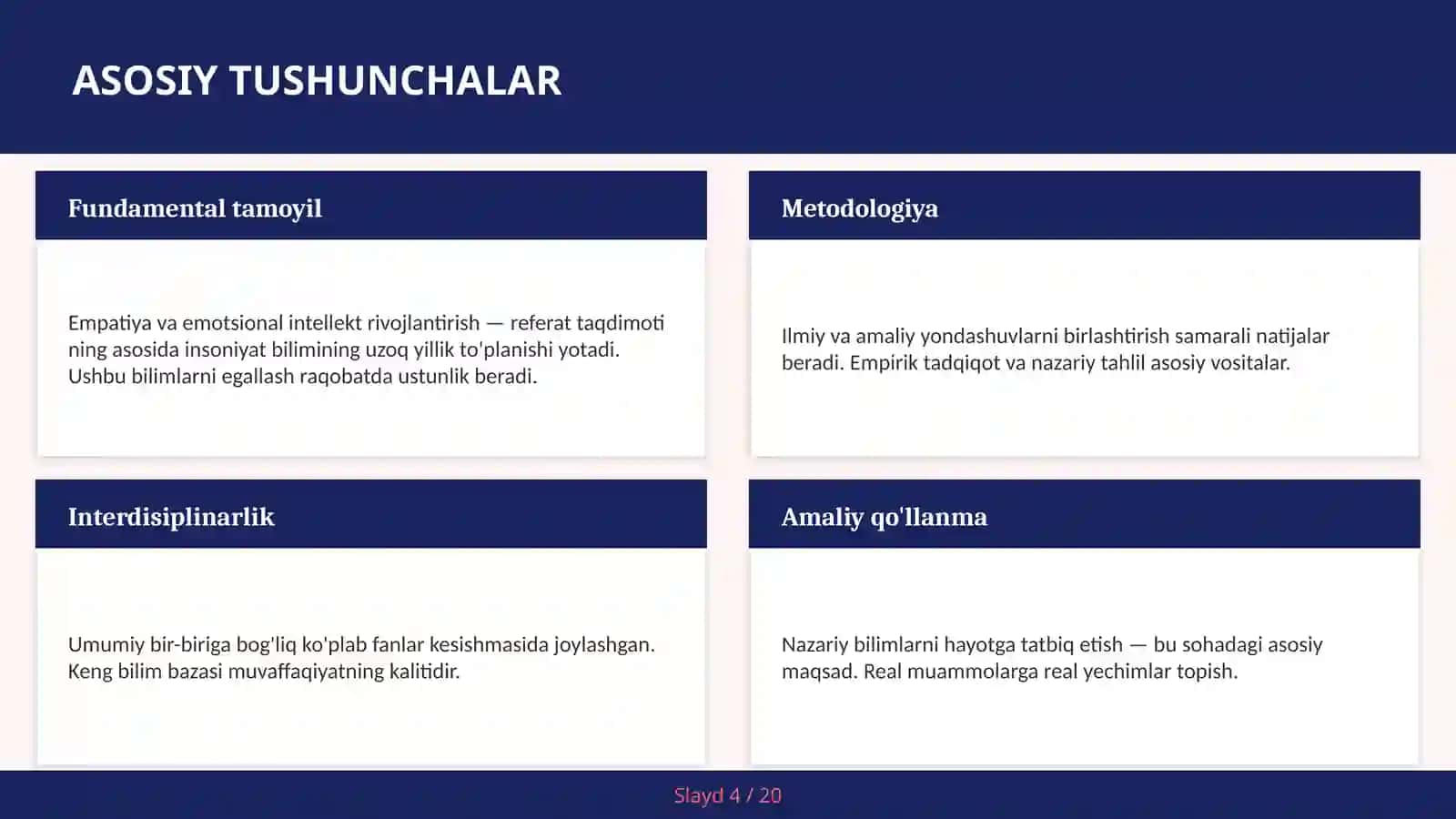 Empatiya va emotsional intellekt rivojlantirish — referat taqdimoti 4