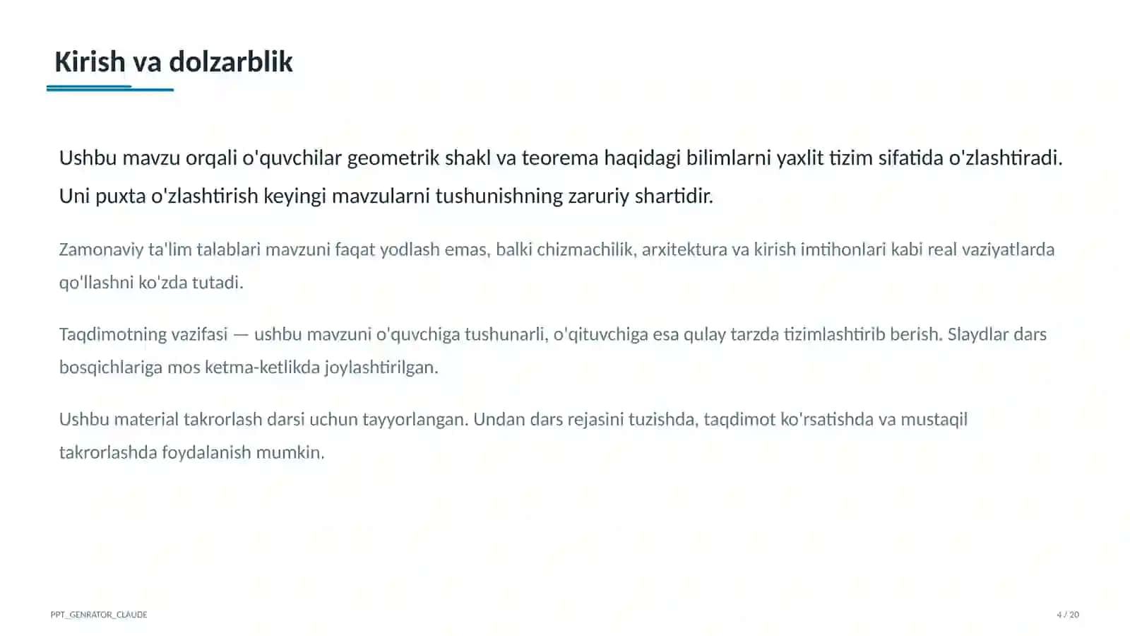 To'g'ri burchakli uchburchakda trigonometrik nisbatlar (8-sinf) 4