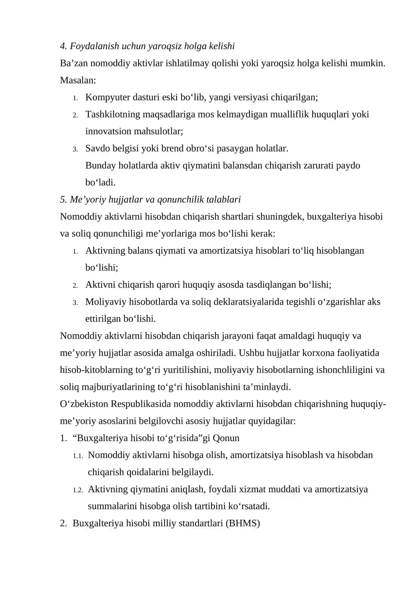 Nomoddiy aktivlarni hisobdan chiqarish tartibi 4
