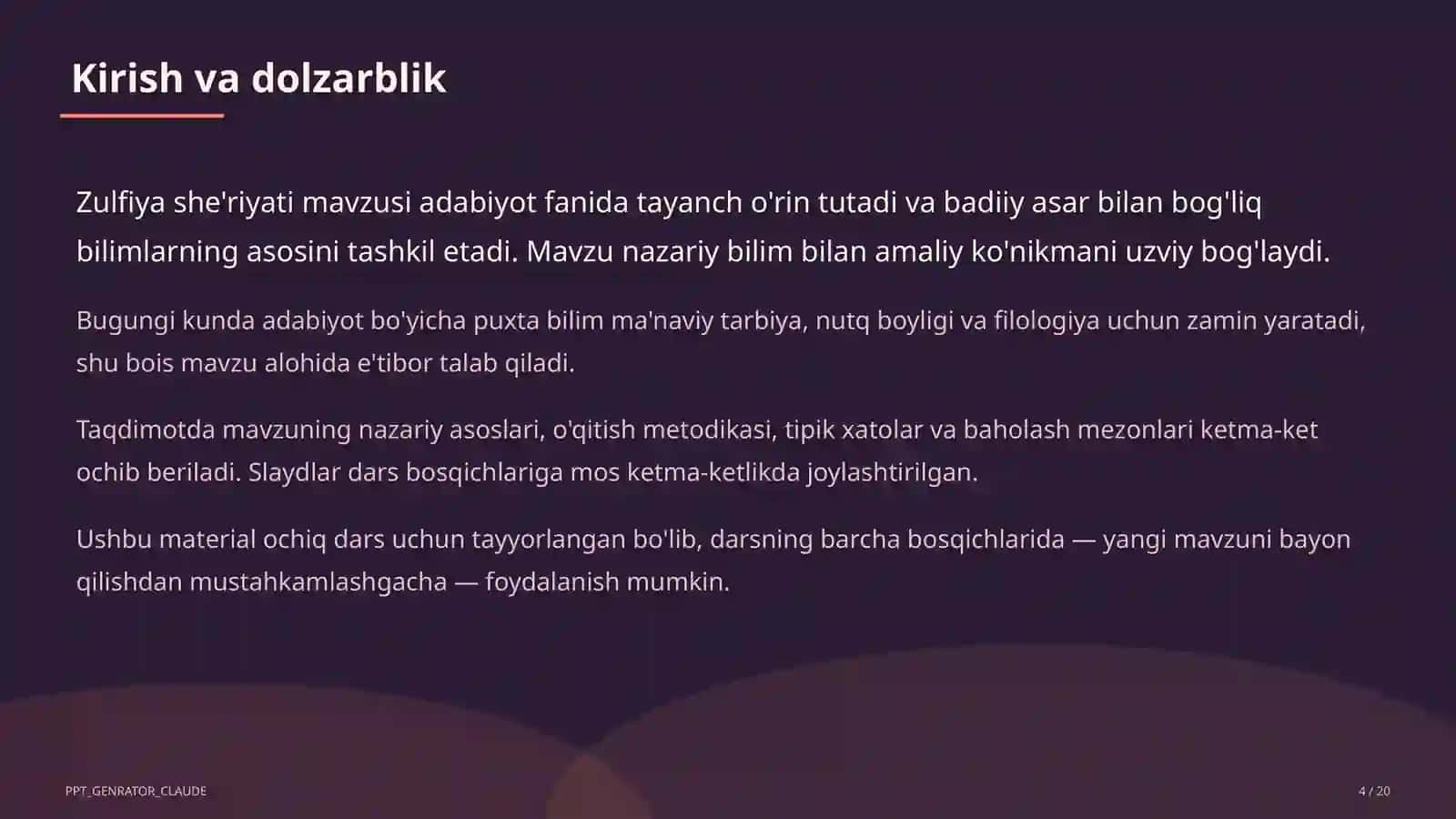 Zulfiya she'riyati (6-sinf) 4