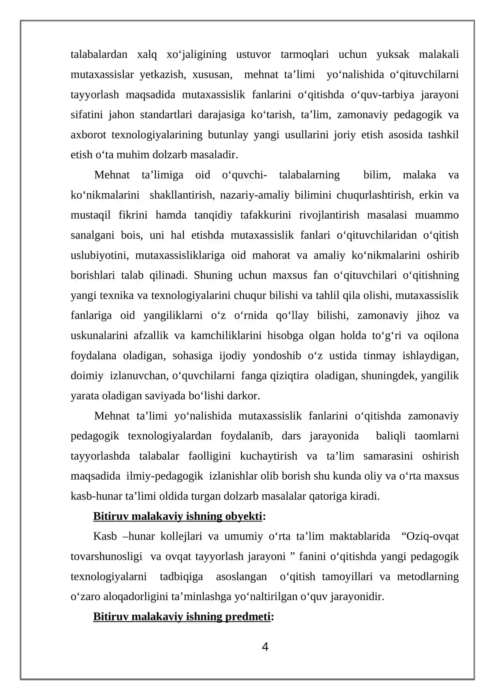Baliqdan tayyorlanadigan taomlar» mavzusini o‘qitishda kichik guruhlarda o‘qitish metodidan foydalanish 4
