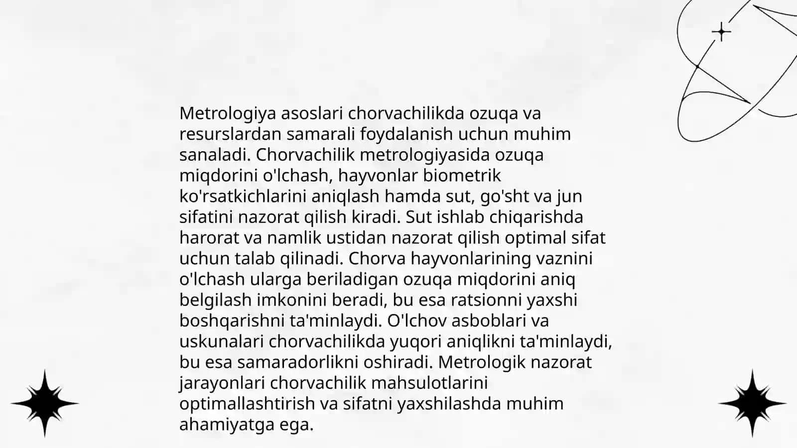 Chorvachilik mahsulotlarini standartlashtirish va metrologiya va sentifikatlash 4