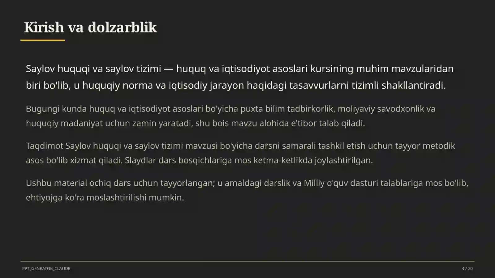 Saylov huquqi va saylov tizimi (10-sinf) 4