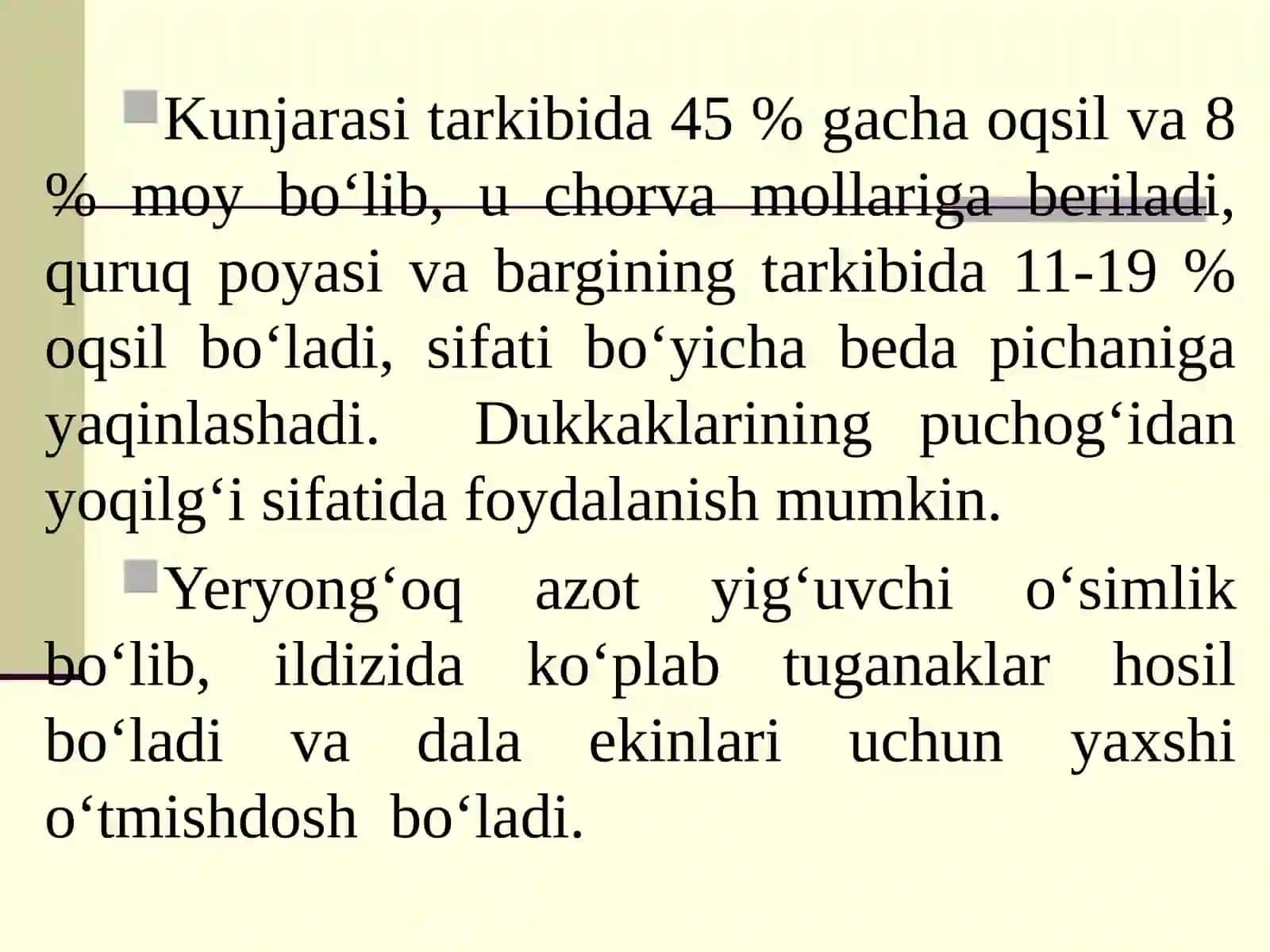 Yeryong‘oq ahamiyati biologiyasi va yetishtirish texnologiyasi 4