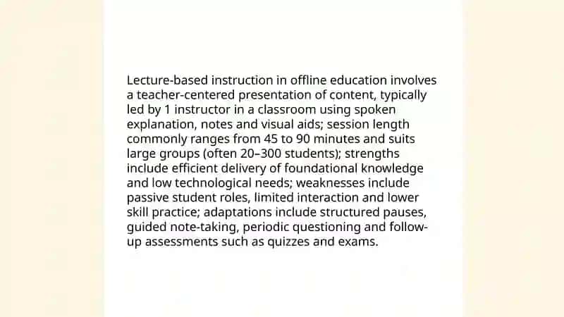 Traditional classroom teaching methods 4