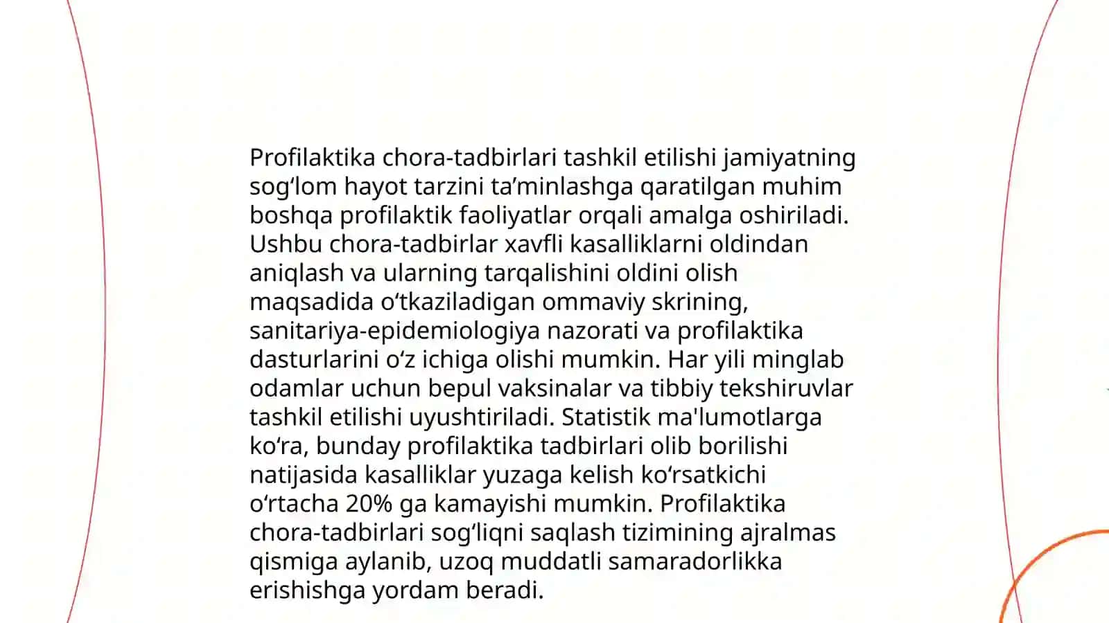 Tibbiy xizmat va sanitariya – epidemiologiya muassasalarining rolini oʼrgatish 4