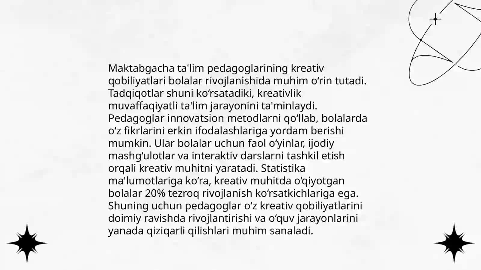 Bolajak maktabgacha talim pedagoglarini kreativ qobilyatlari rivojlantirish 4