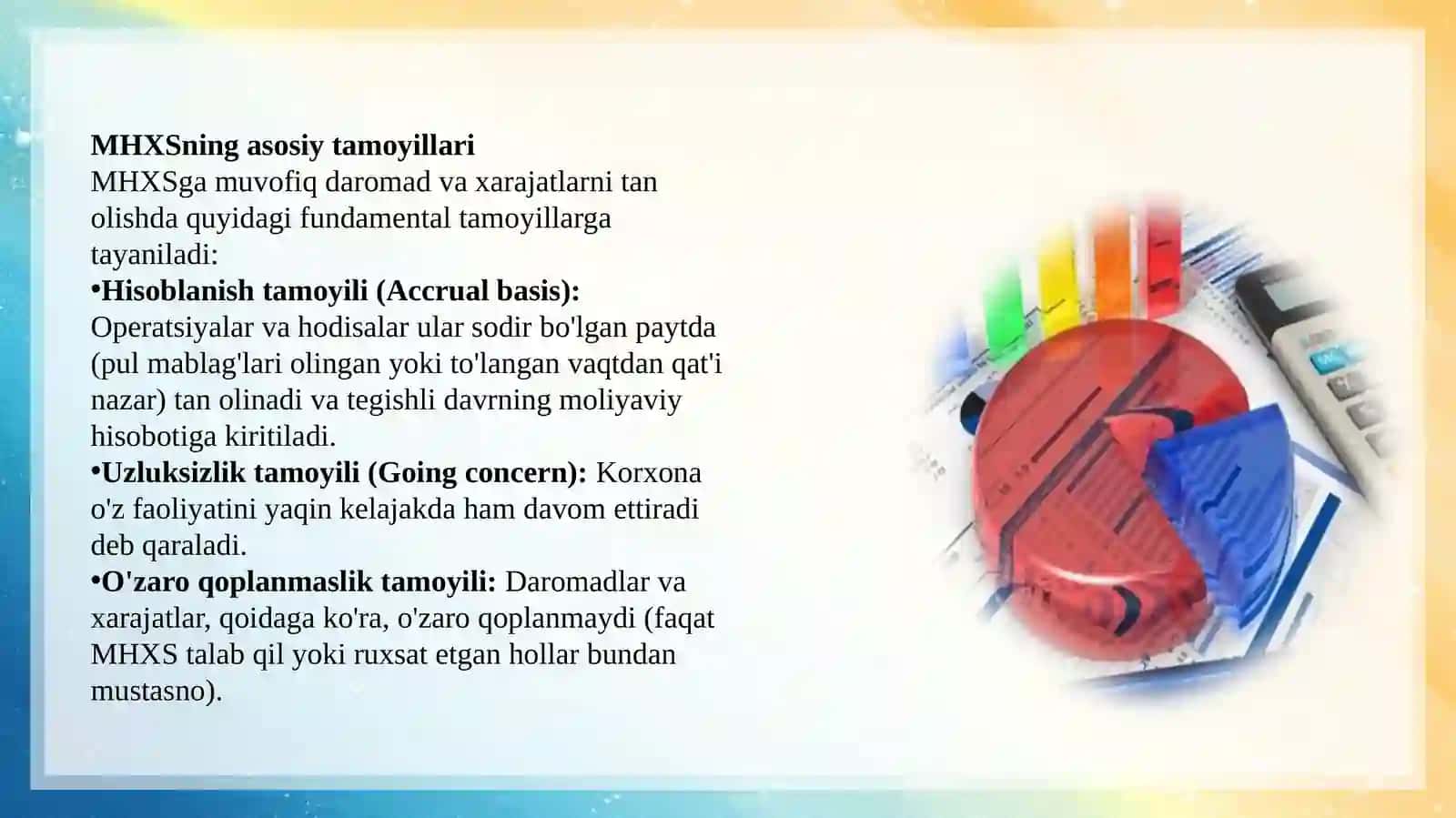 Daromadlar va xarajatlarni MHXS talablariga muvofiq hisobga olish 4