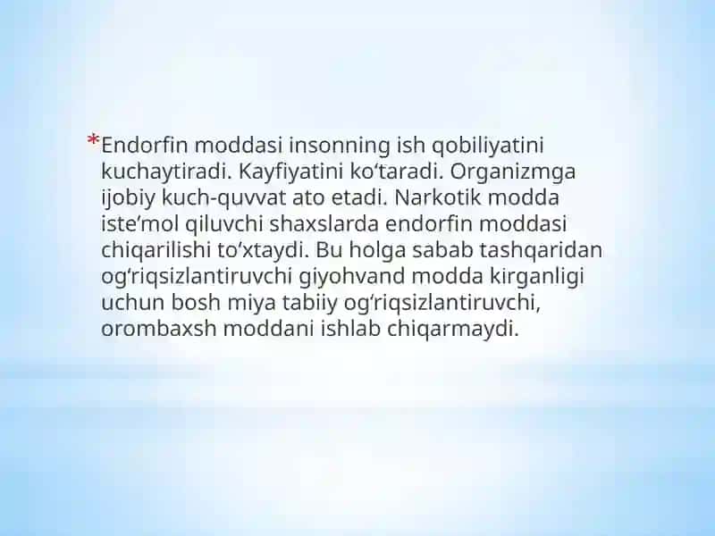 Giyohvandlikning inson organizmiga ta'siri 4