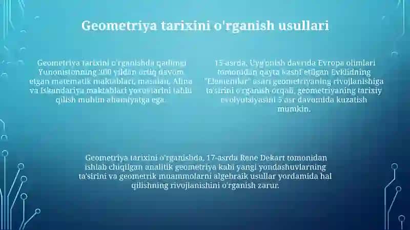 Geometriya elementlari mavzusini o'rganishda tarixiy materiallardan foydalanish 4