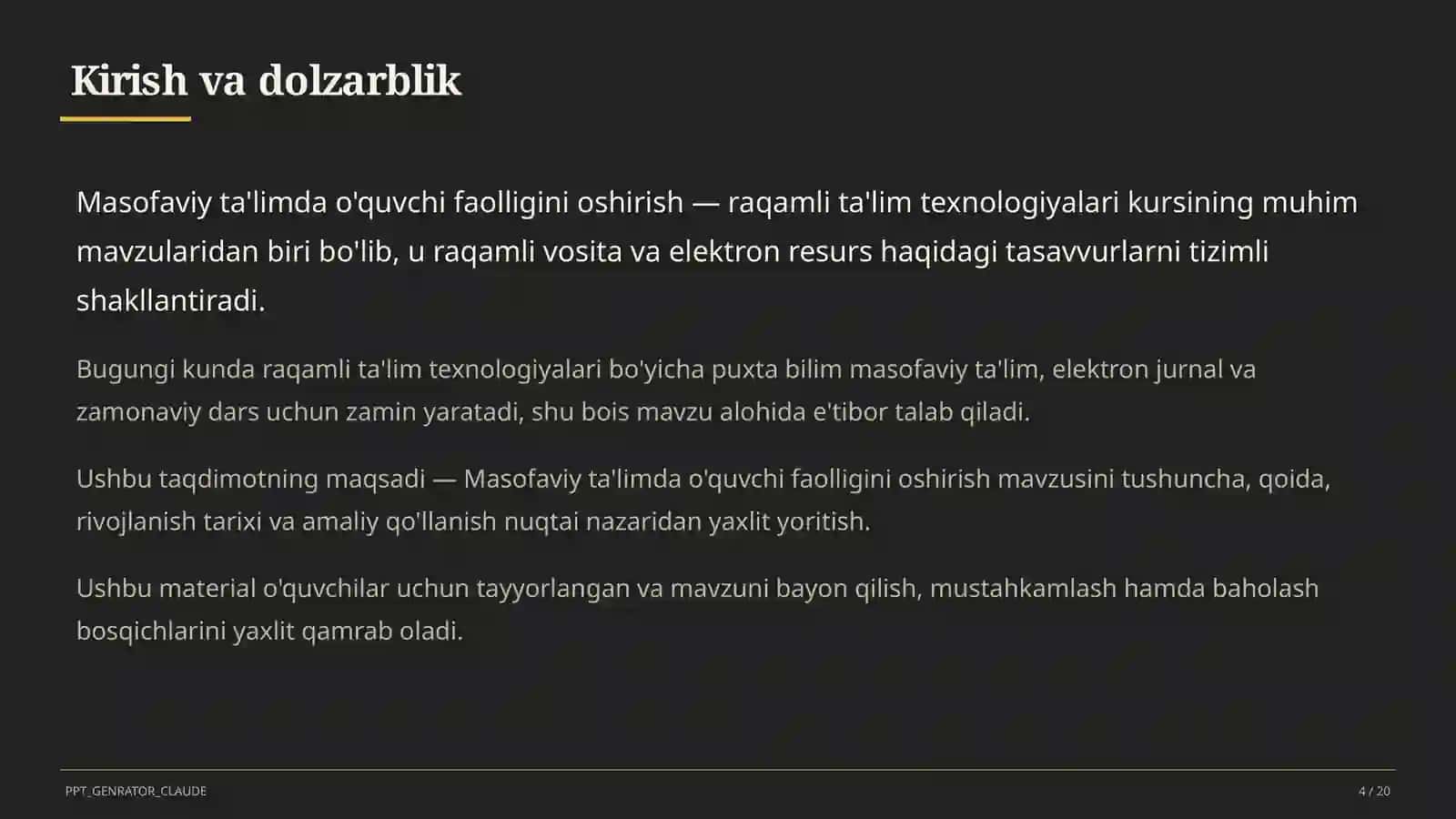 Masofaviy ta'limda o'quvchi faolligini oshirish 4