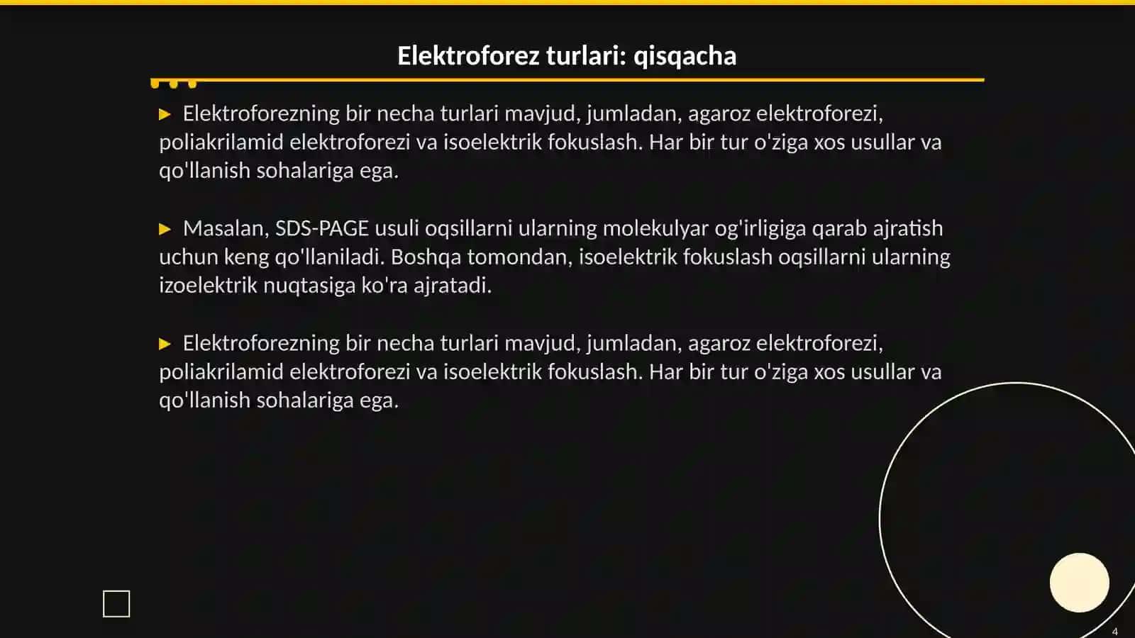 Elektroforez usullari va ularni turlari 4
