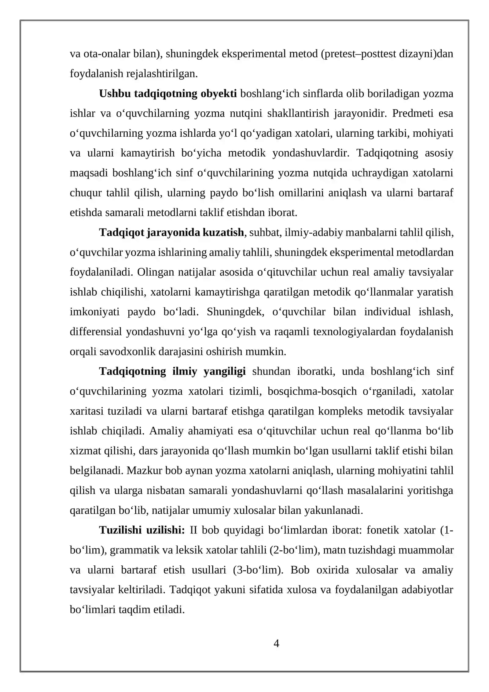 Boshlang’ich sinf o’quvchilarining yozma ishlarda yo’l qo’yadigan xatolari ustida ishlash 4