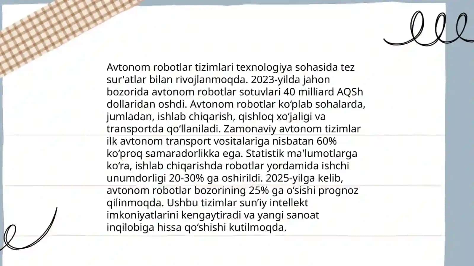 Robot boshqaruv algoritmlari 4