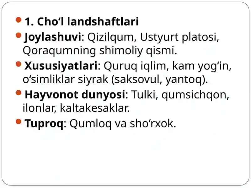 O‘zbekiston Respublikasi landshaftlari 4
