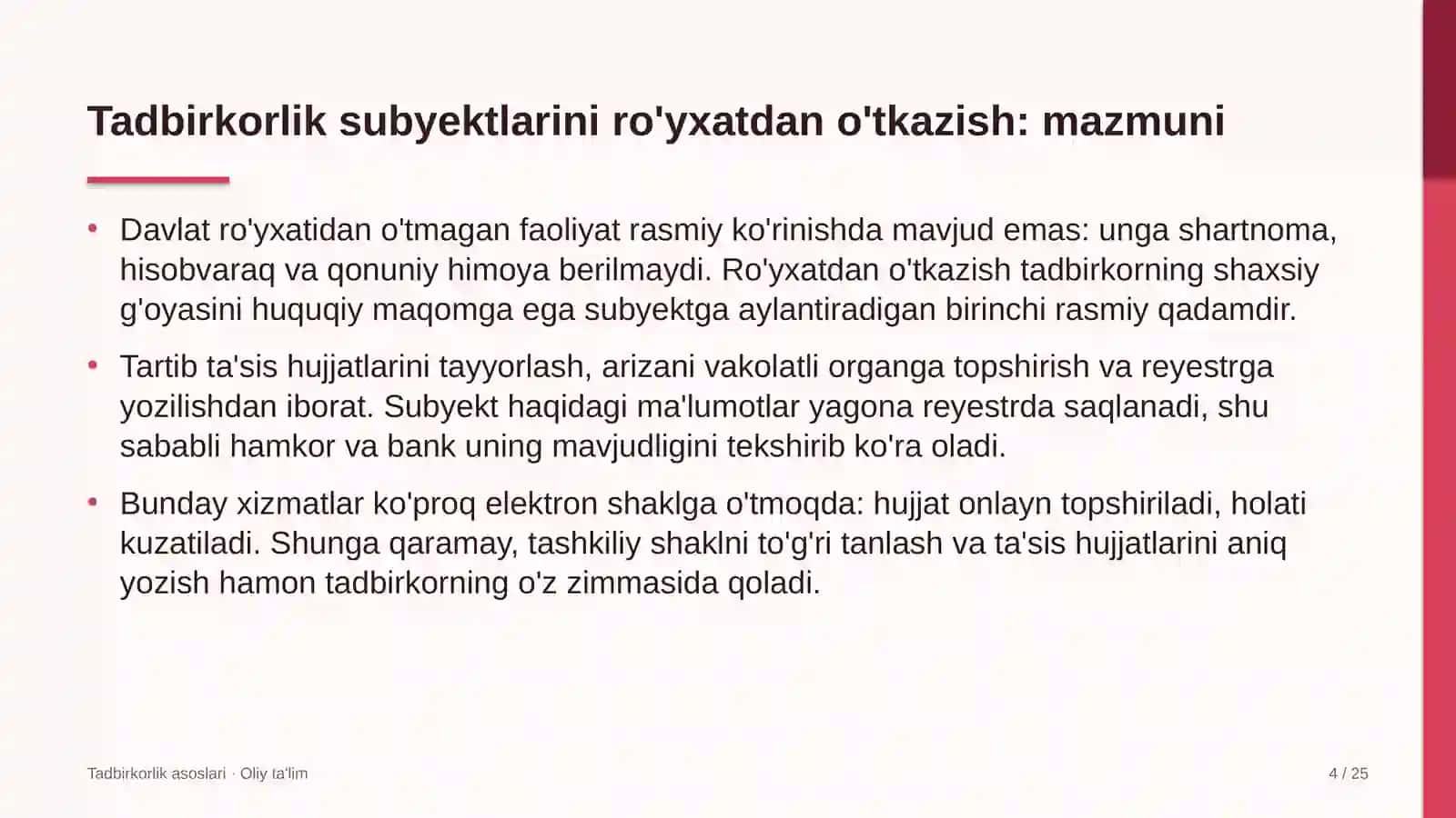 axborot kutubxona markazlarida tadbirkorlik subyektlarini ro'yxatdan o'tkazish 2562 4