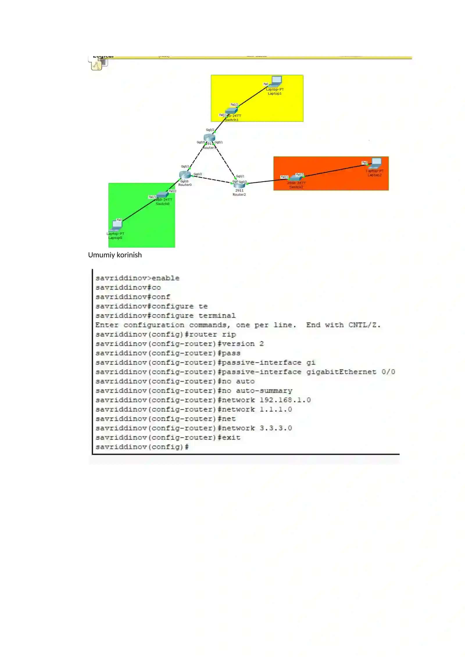CISCO PACKET TRACER DASTURIDA STP PROTOKOLI BILAN ISHLASh 4