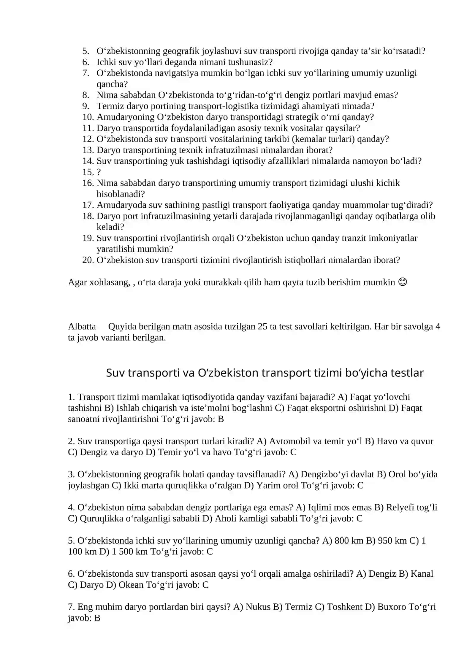 Dengiz va daryo transportining asosiy texnik-iqtisodiy xususiyatlari 4