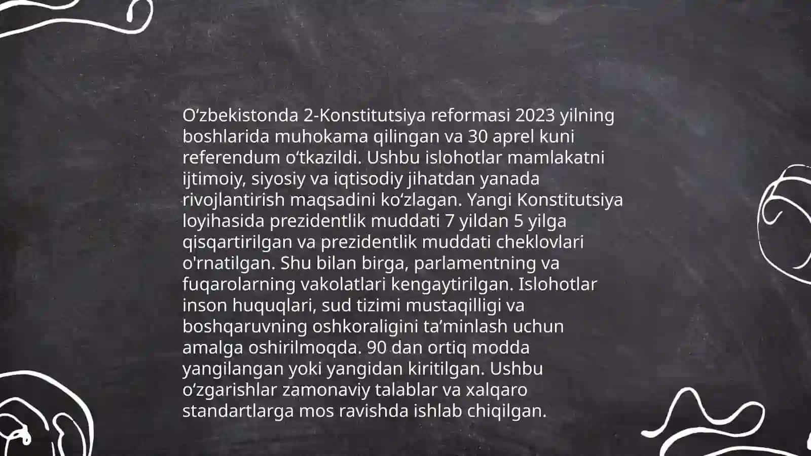 Yangi tahrirdagi Konstitutsiyaning mazmun mohiyati va qilinish bosqichlari 4