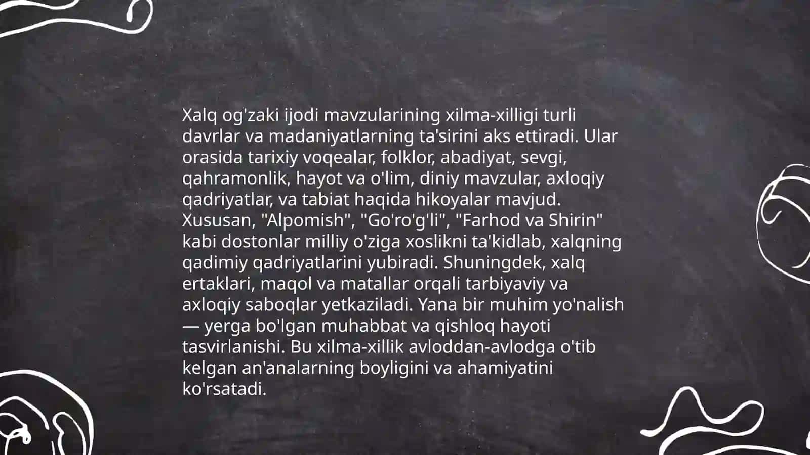 Xalq og'zaki ijodi so'z san'ati sifatida 4