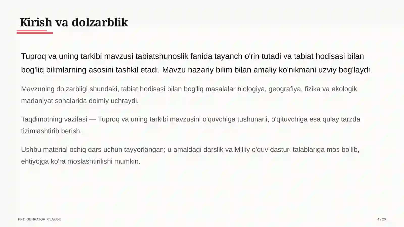 Tuproq va uning tarkibi (2-sinf) 4