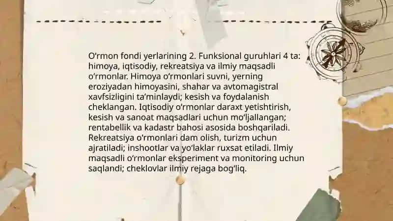 Oʻrmon fondi yerlarinin tasnifi 4