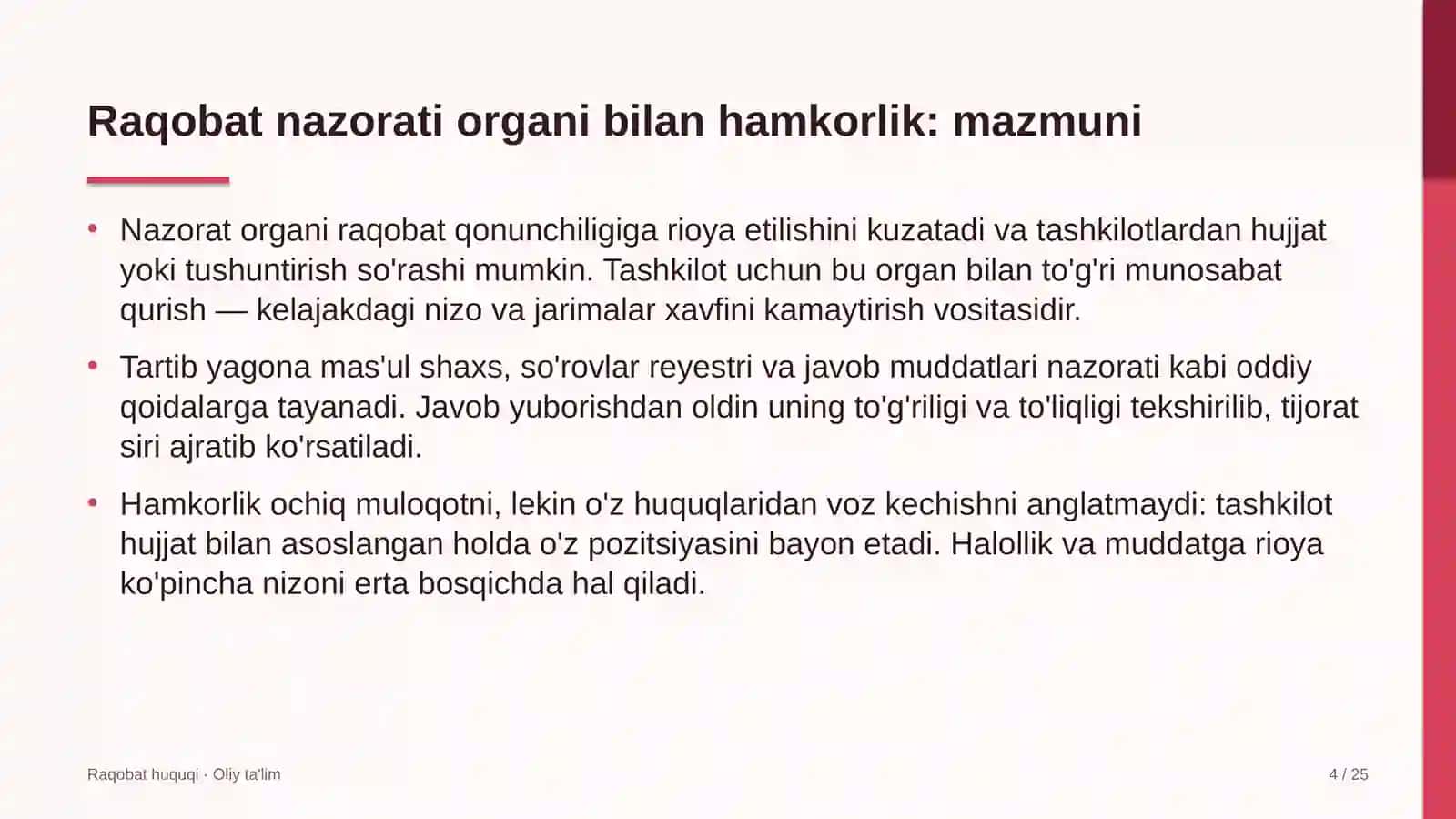 poyabzal ta'mirlash ustaxonalarida raqobat nazorati organlari bilan hamkorlik qilish tartibi 3214 4