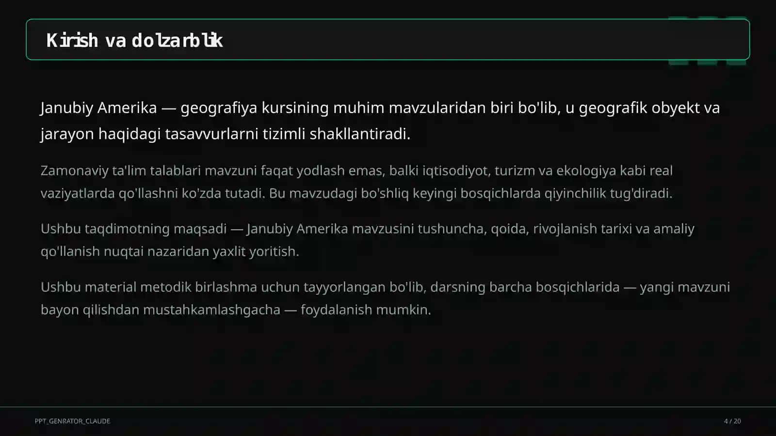 Janubiy Amerika (7-sinf) 4