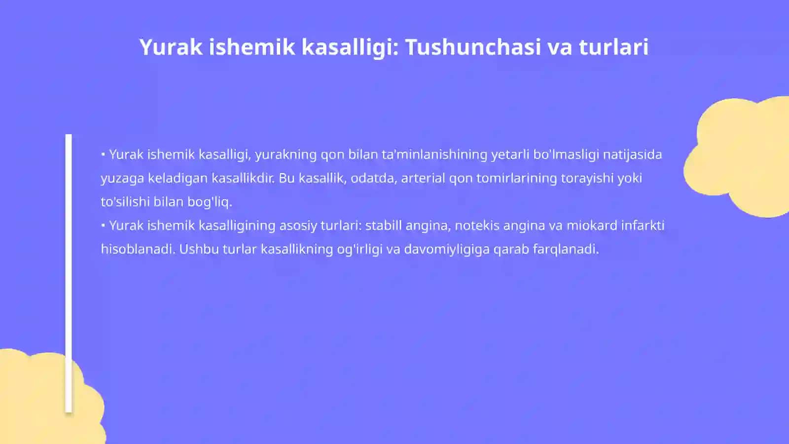 Miokard infarkti. Yurak ishemik kasalligi 4