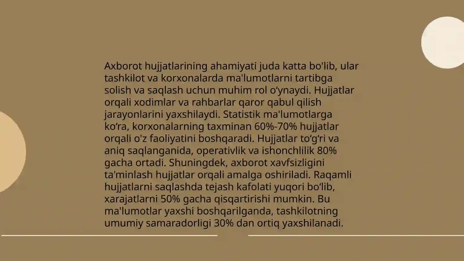 Axborot hujjatlari turlari va tayyorlanishida quyiladigan talablar 4