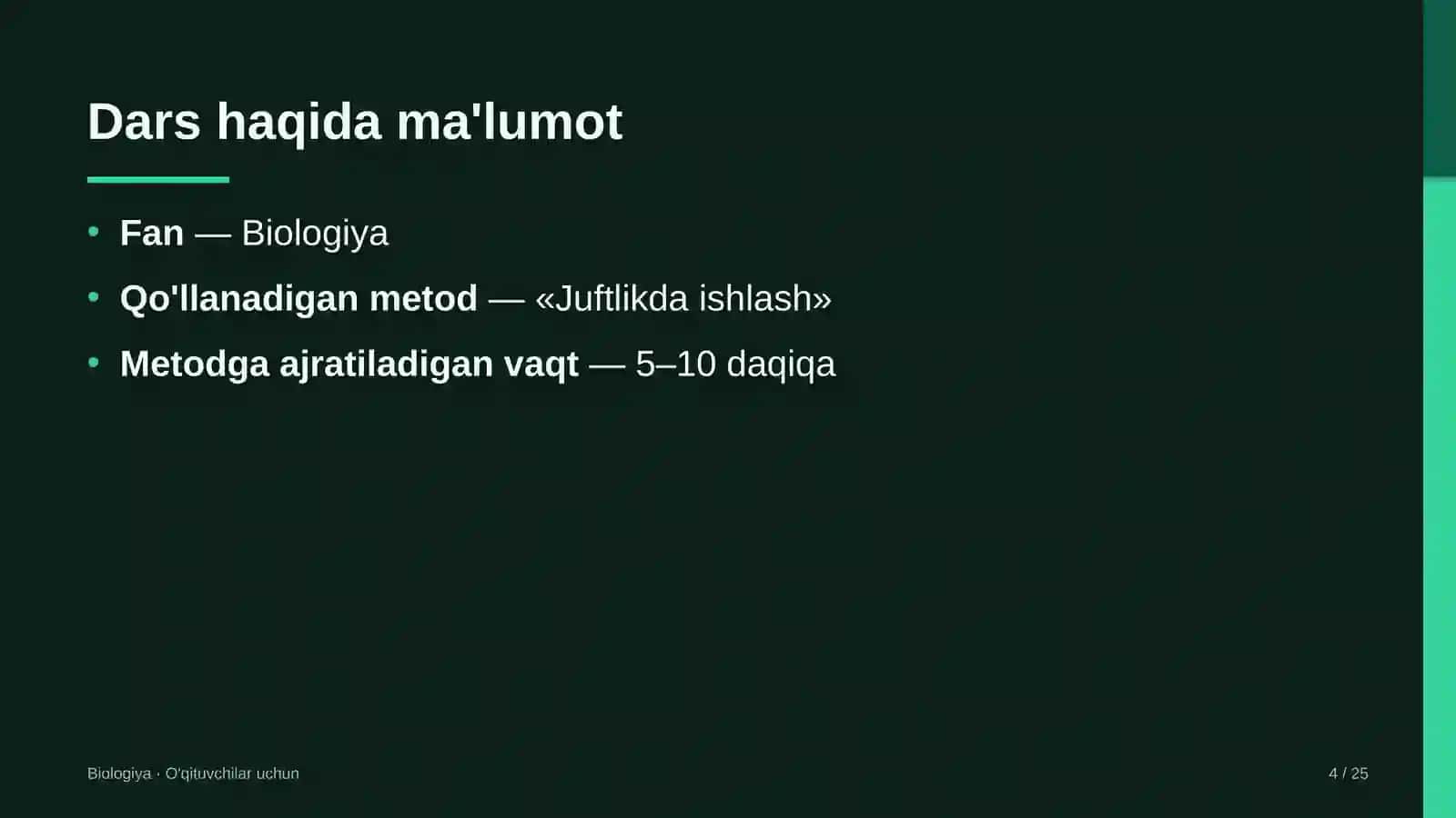 biologiya darslarida juftlikda ishlash metodidan foydalanish 8913 4