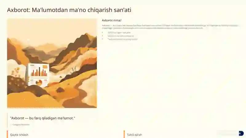 Axborot va ma'lumot tushunchasi: Keng qamrovli tahlil 4