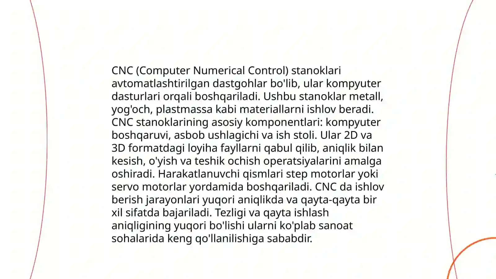 Raqamli dasturli boshqariladigan stanoklar 4