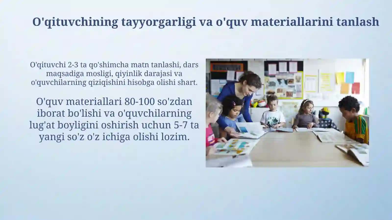 Savod oʻrgatishning asosiy davri oʻqish darsi uchunmetodiktavsiyalar 4