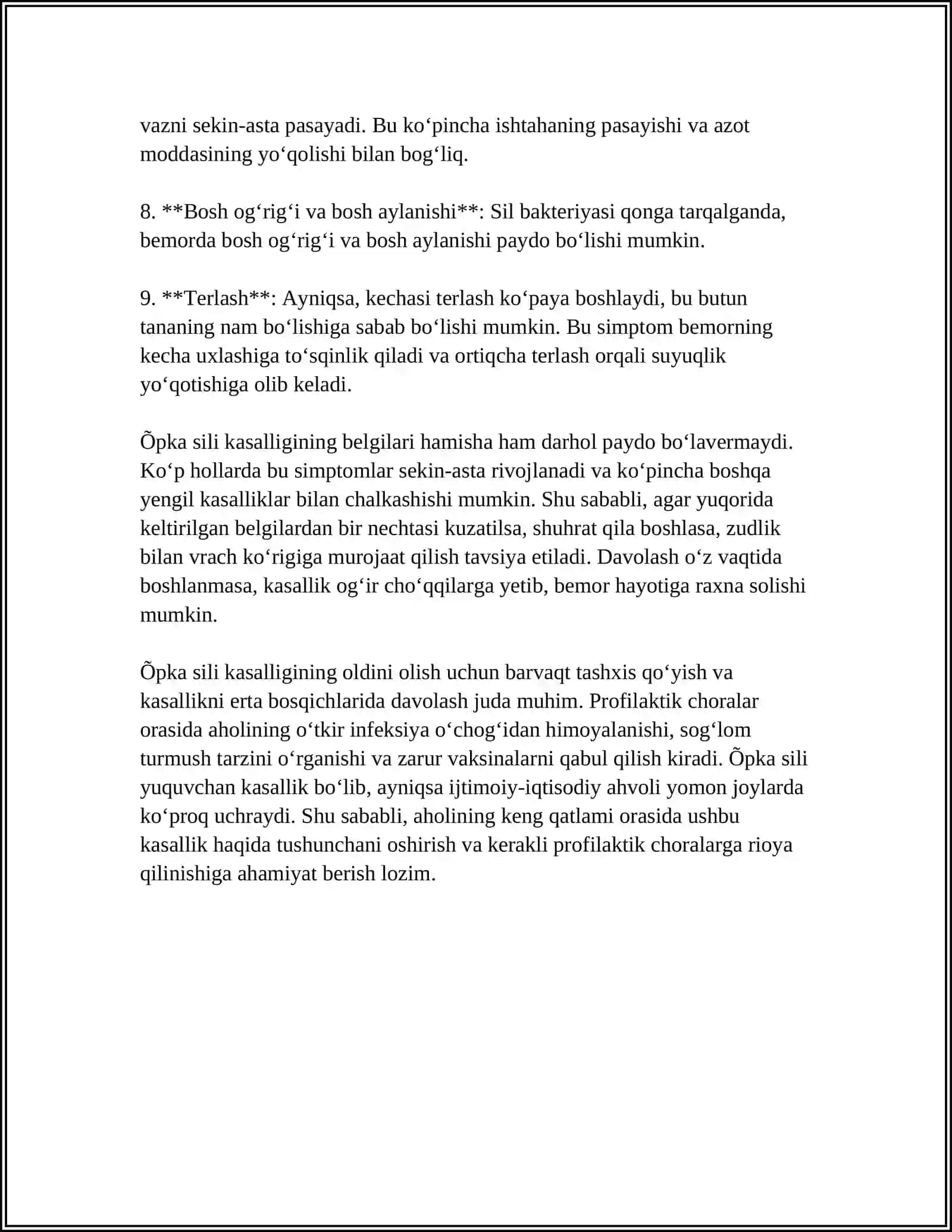 ÕPKA SILI KASLLIGINING KLINIKASI, ETIOLOGIYASI, DAVOSI, ASORATLARI 4