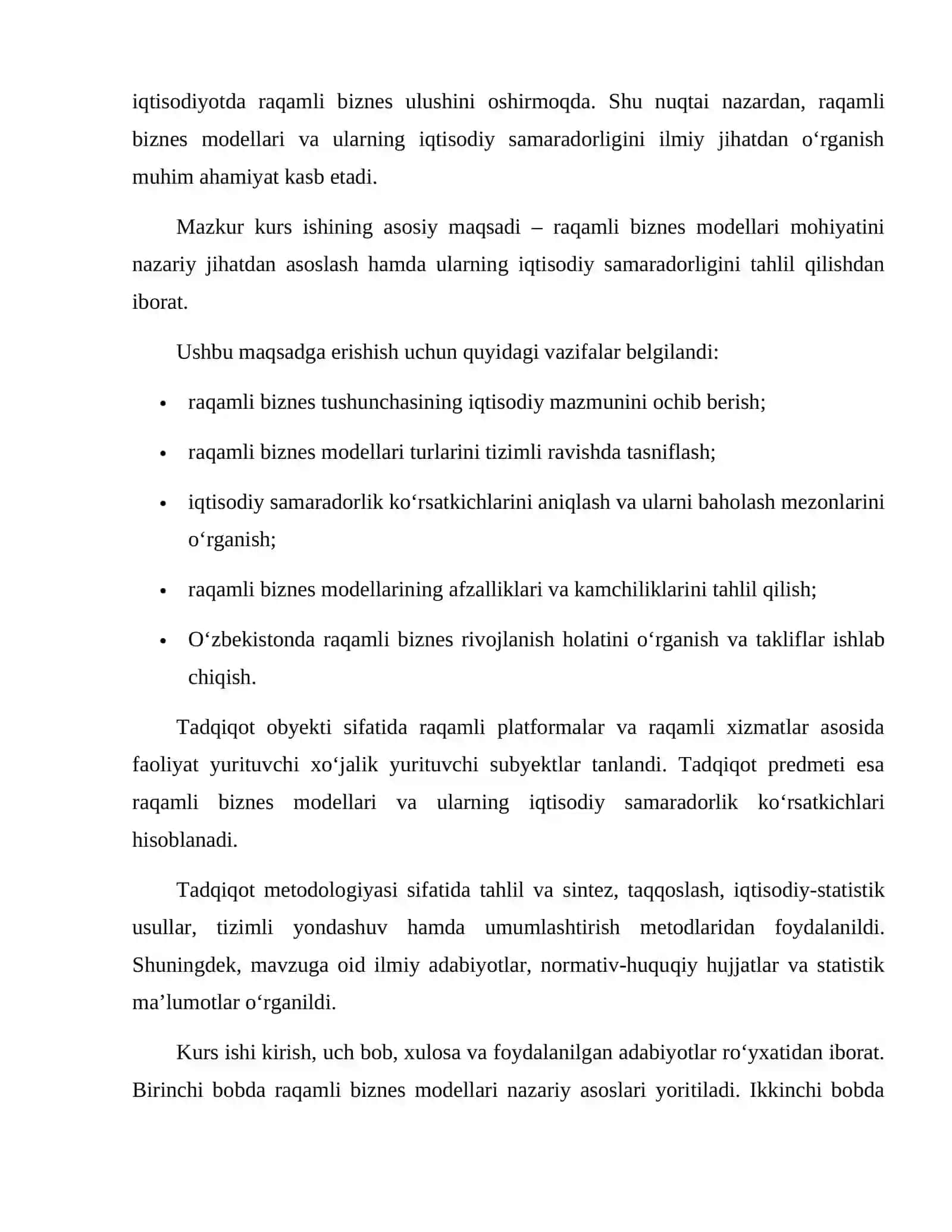 Raqamli biznes modellari va ularning iqtisodiy samaradorligi 4