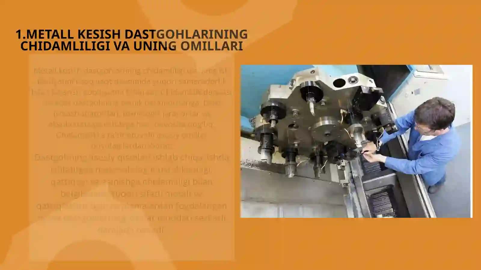 METALL KESISH DASTGOHLARINING CHIDAMLILIGINI OSHIRISHGA BO'YICHA BAZI TADBIRLAR 4