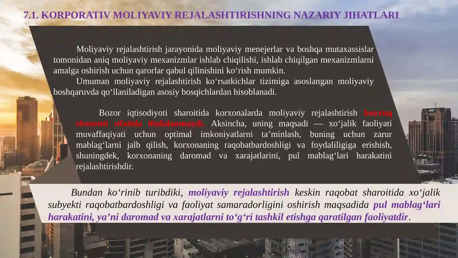 Korporativ moliya 4
