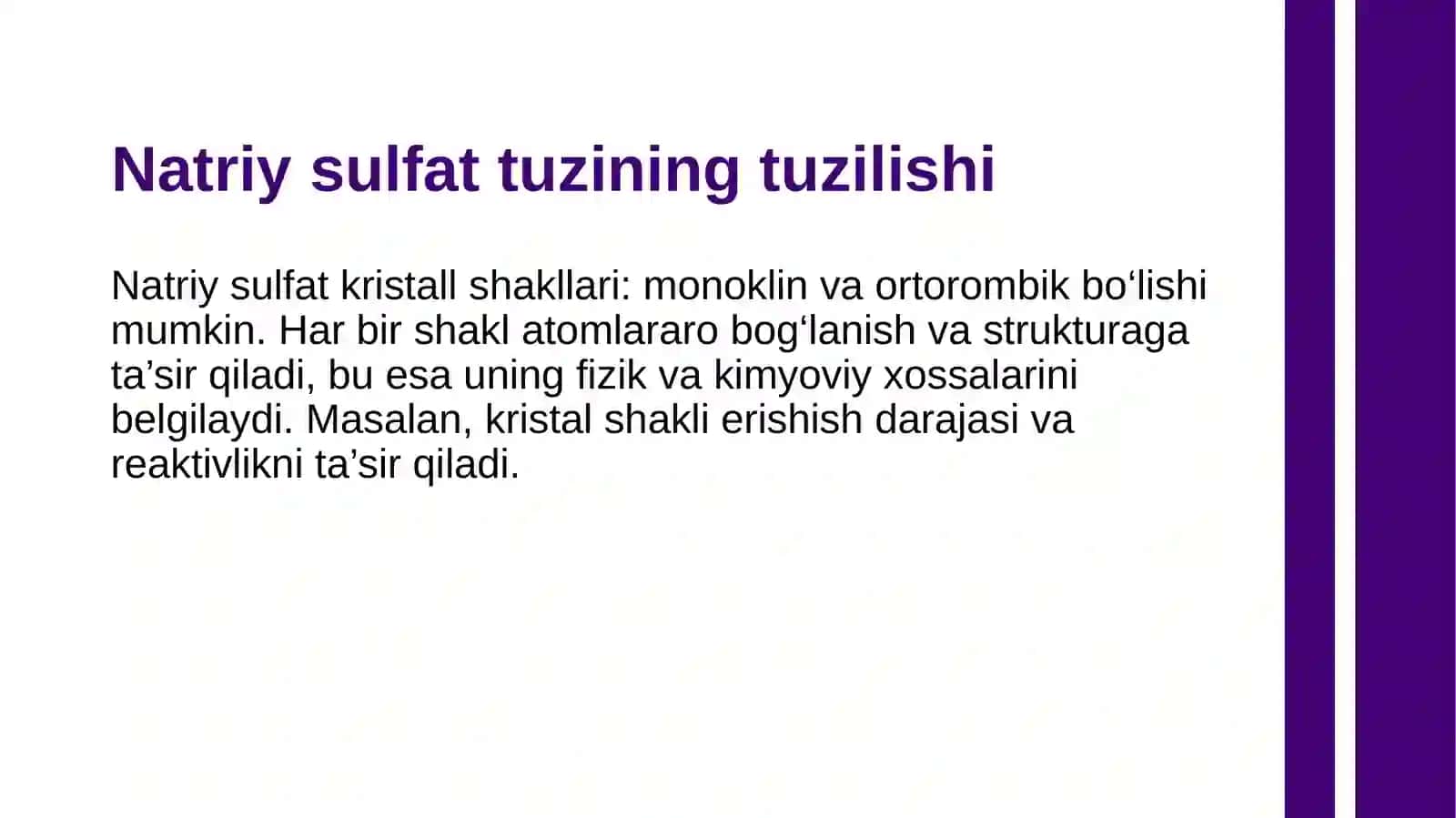 Natriy  sulfat  tuzuni  olinishi  va  xossasi 4