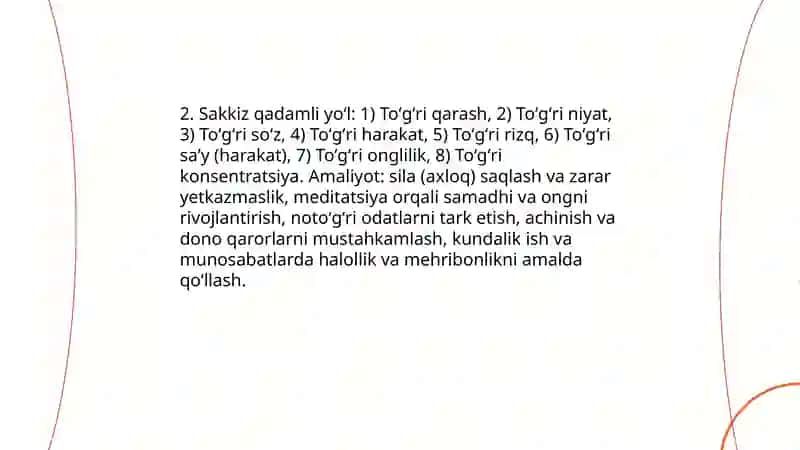 Buddaviylik taʼlimoti 4