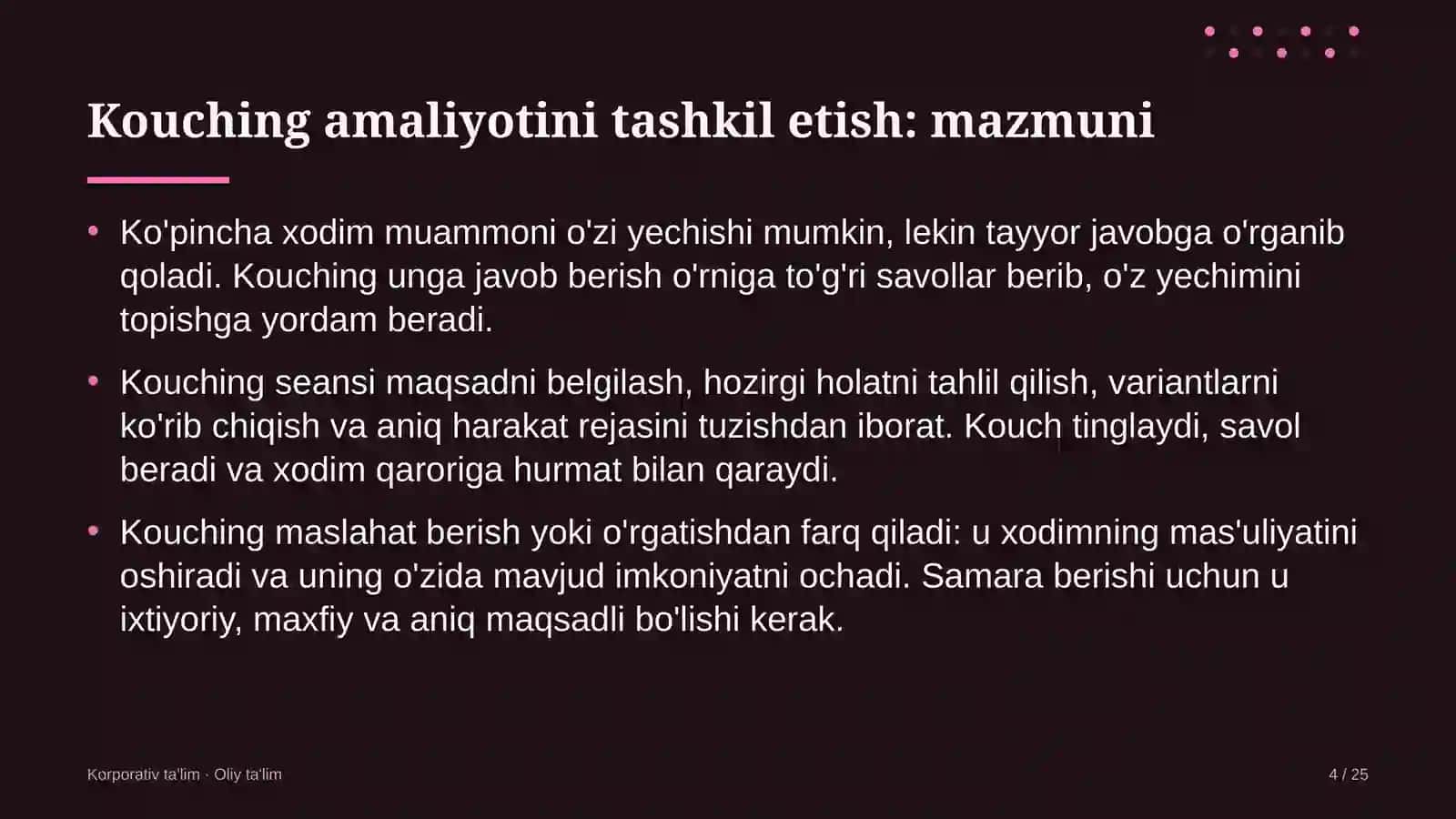 neftni qayta ishlash zavodlarida kouching amaliyotini tashkil etish 4579 4